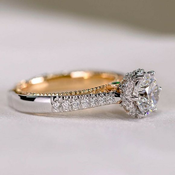 Gorgeous 925 Sterling Silver Two Tone Ring - Picture 4 of 6